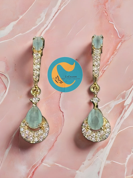 Mint Green Teardrop Danglers