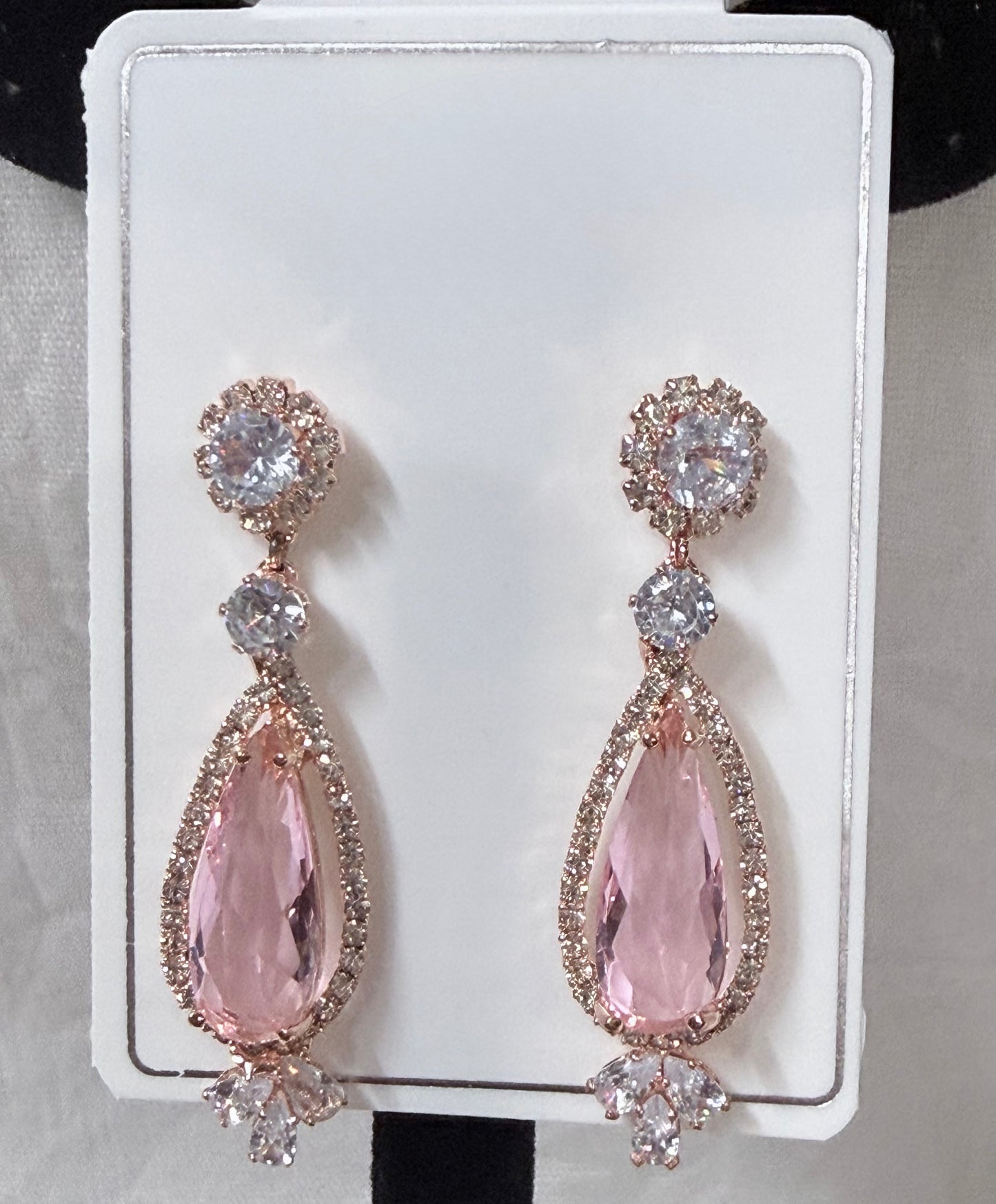 Rosé Whisper Teardrop Earrings