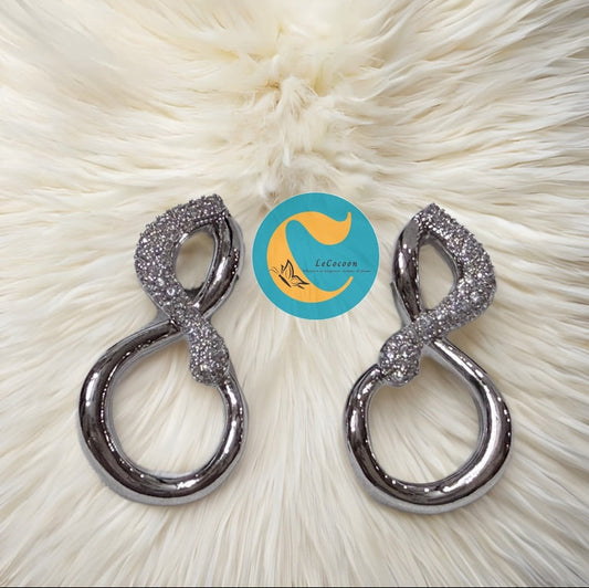 Silver Infinity Loop Designer Earrings
