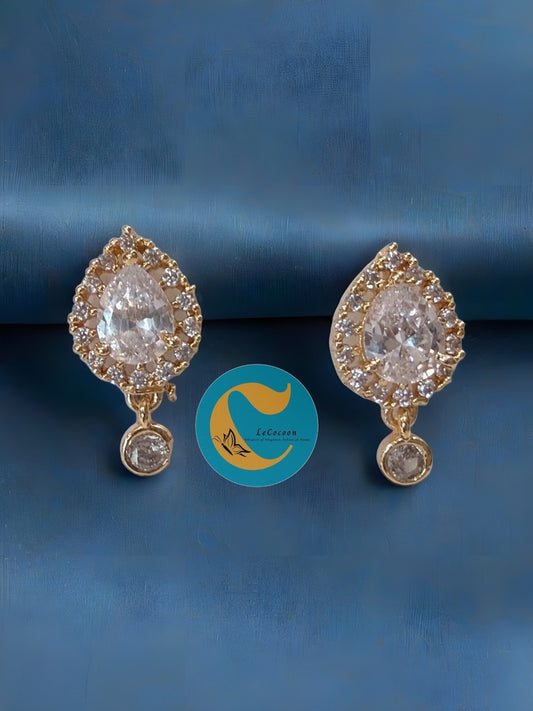 Crystal Teardrop American Diamond Earrings