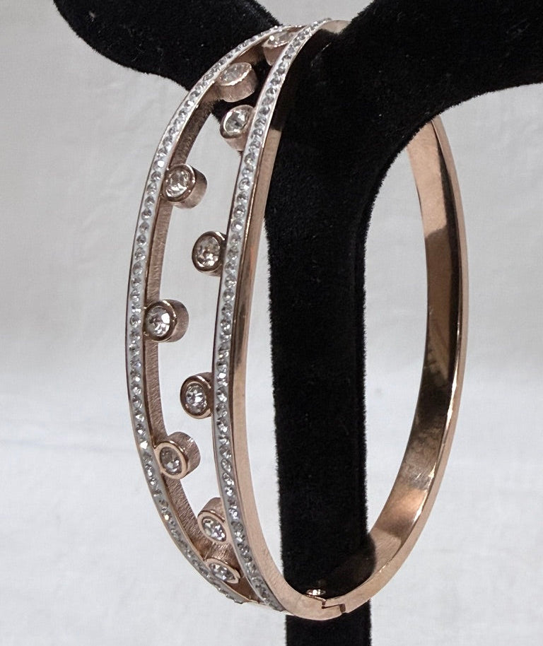 Celestial Gleam Open Crystal Bangle
