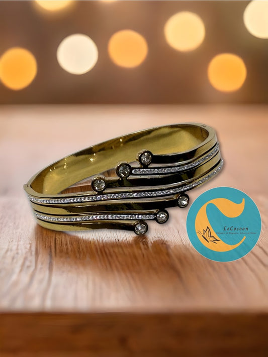 Celestial Stream Gold-Toned Bangle