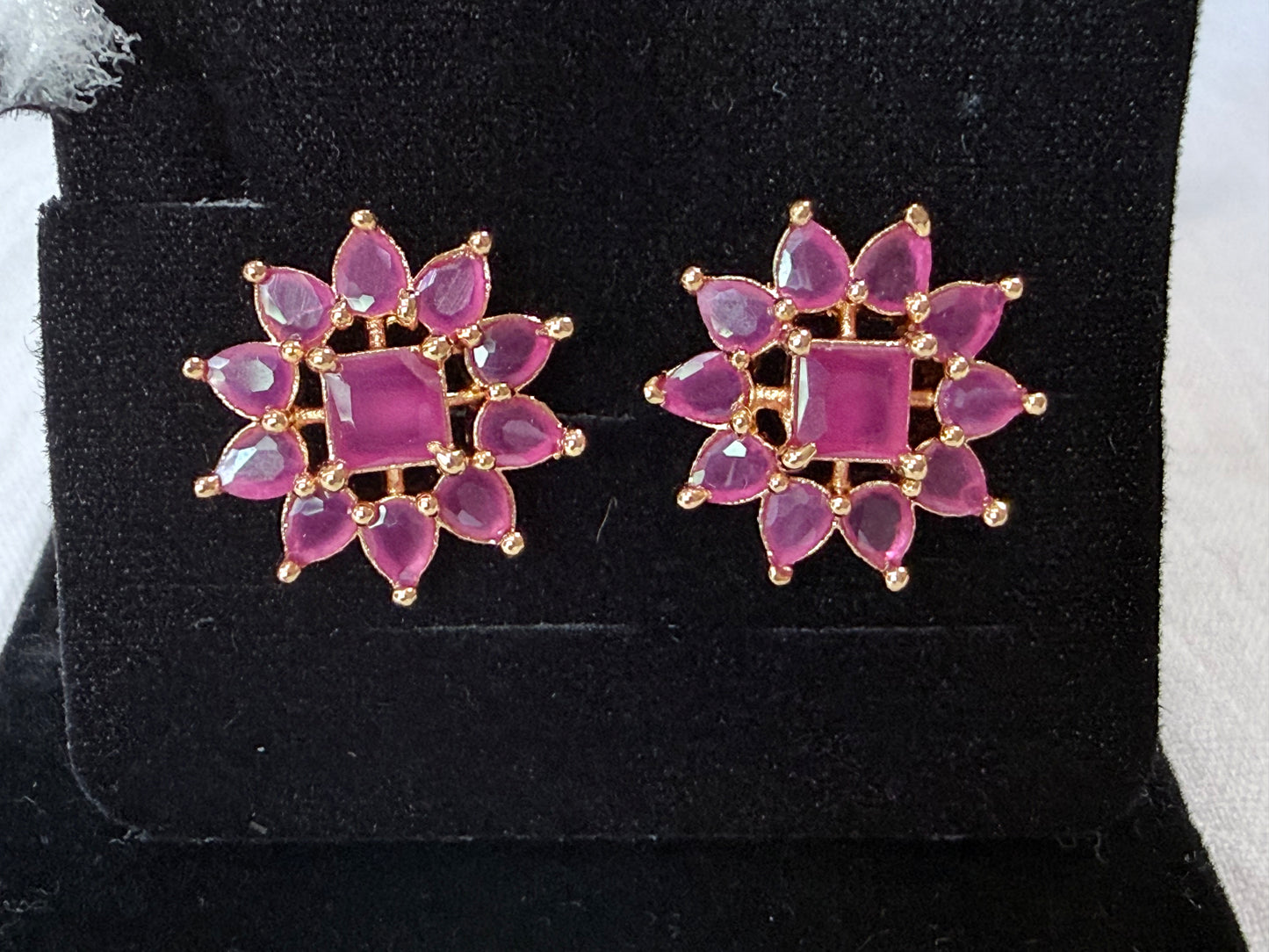 Blush Pink Floral Radiance Studs