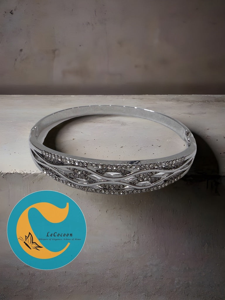 Twilight Weave Crystal Bangle