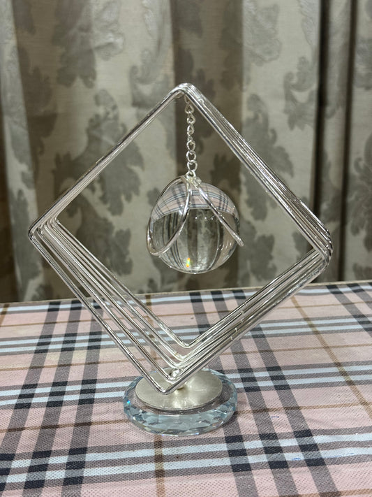 Orbit Table Accent with Crystal Core – Modern Luxe Design