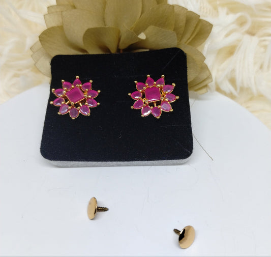Blush Pink Floral Radiance Studs