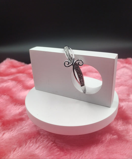Ethereal Swirl Crystal Bangle