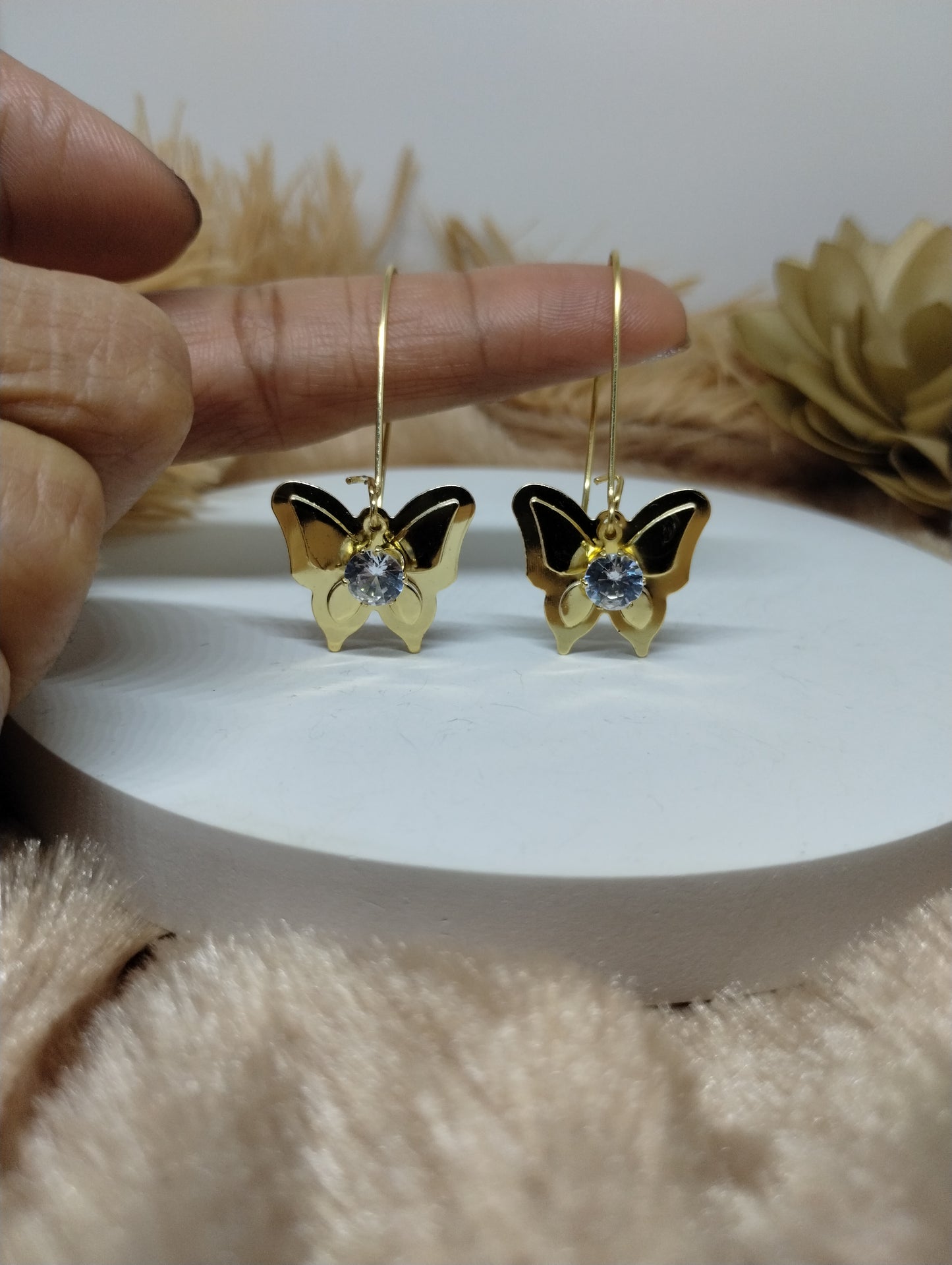 Flutter Spark Butterfly Drop Earrings