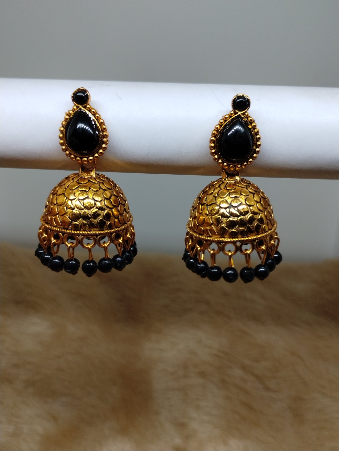 Antique Gold Teardrop Jhumka