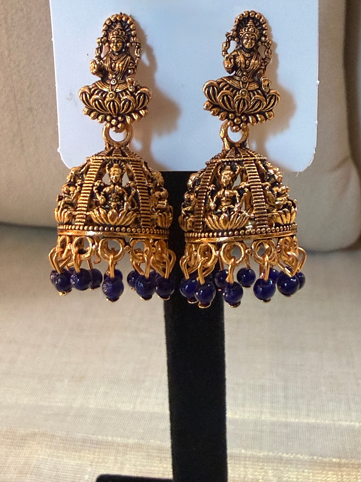 Lakshmi Temple Heritage Jhumka Earrings