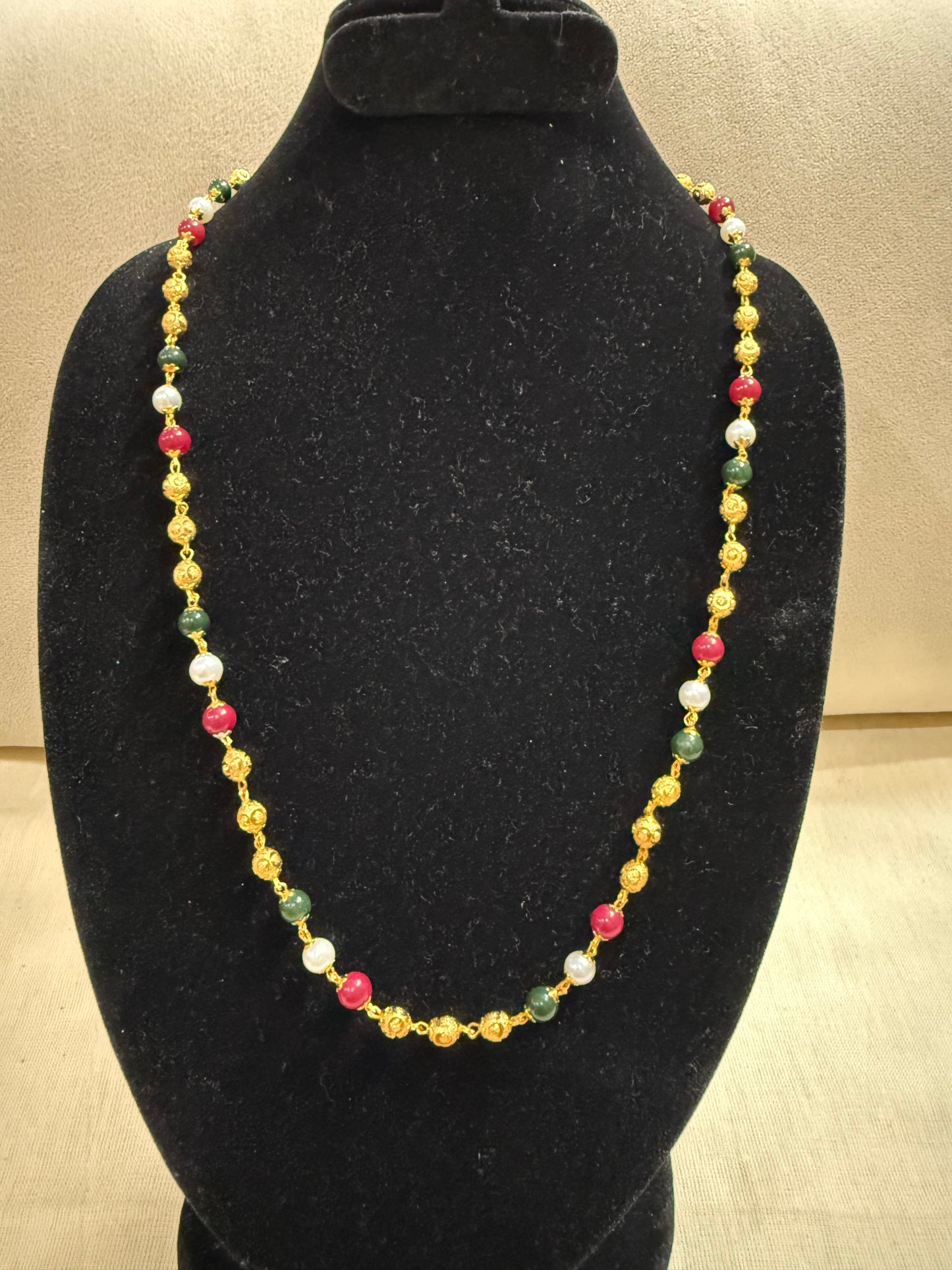 Multi-Colour Beaded Long Necklace