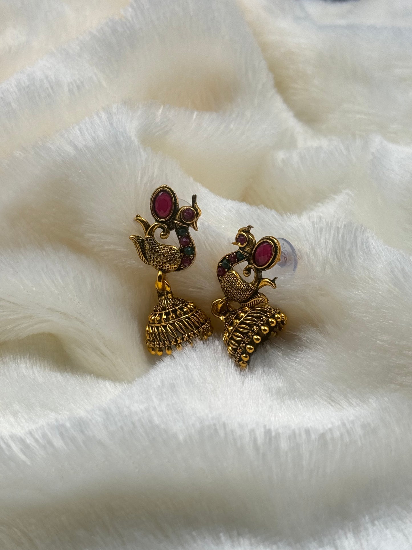 Mayura Grace Temple Jhumka Earrings