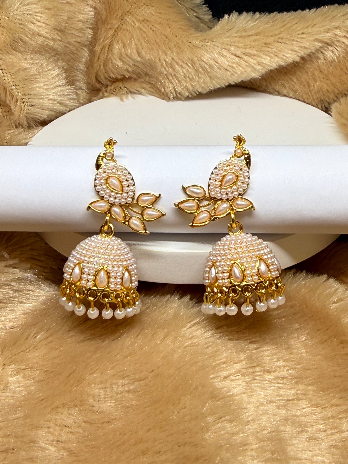 Pearl Blossom Royale Jhumkas