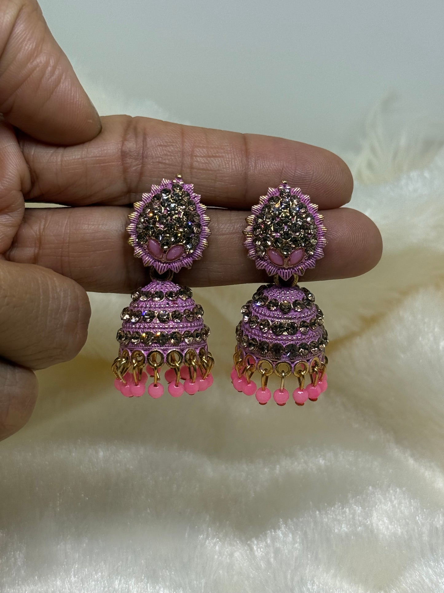Aurora Sparkle Jhumka Earrings
