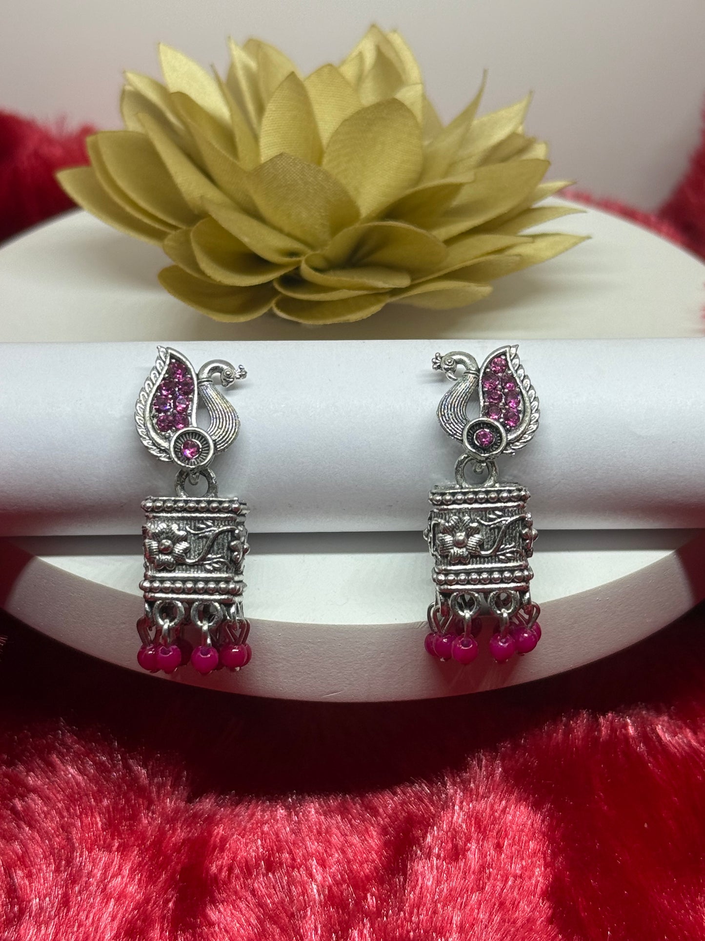 Mayura Antique Silver Earrings