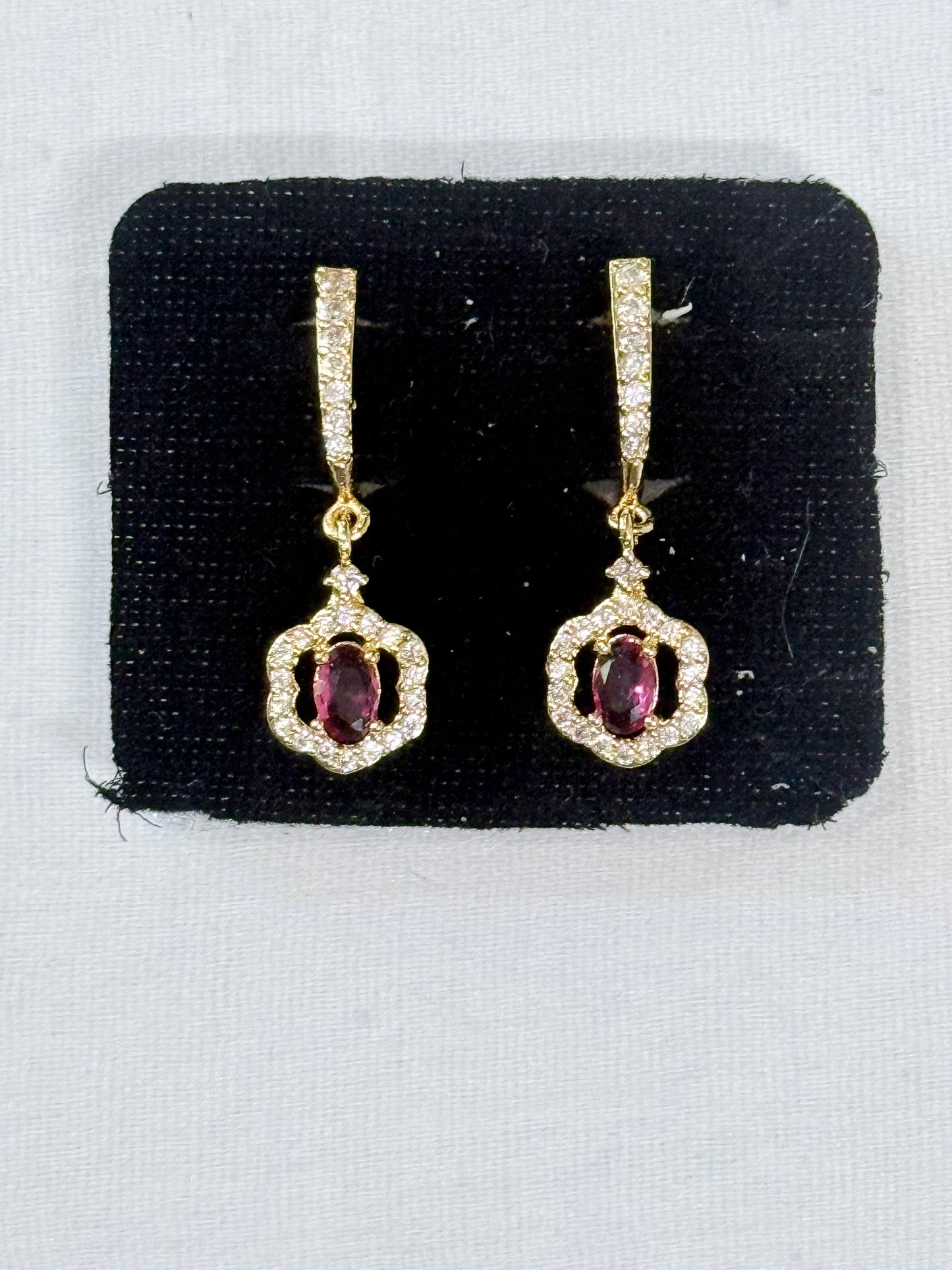 Blush Royale Halo Danglers