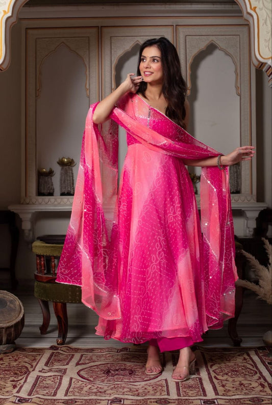 Anarkali Palazzo Set with Dupatta