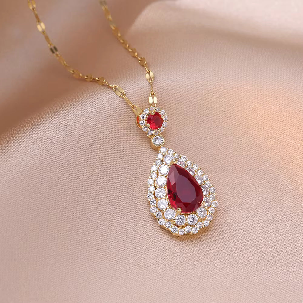 Gold Plated Stainless Steel Chain Choker Necklace