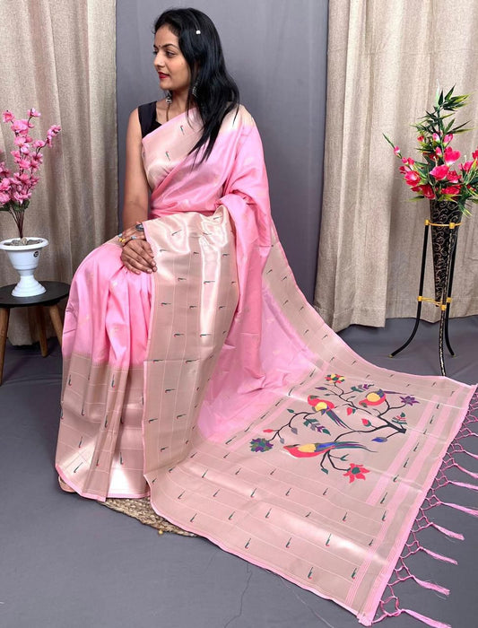 Pure Soft Kanchivaram Paithani Silk Saree