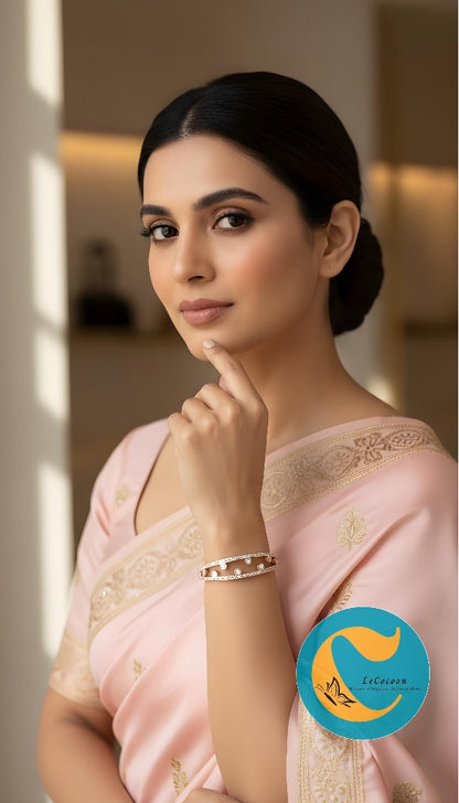 Celestial Gleam Open Crystal Bangle