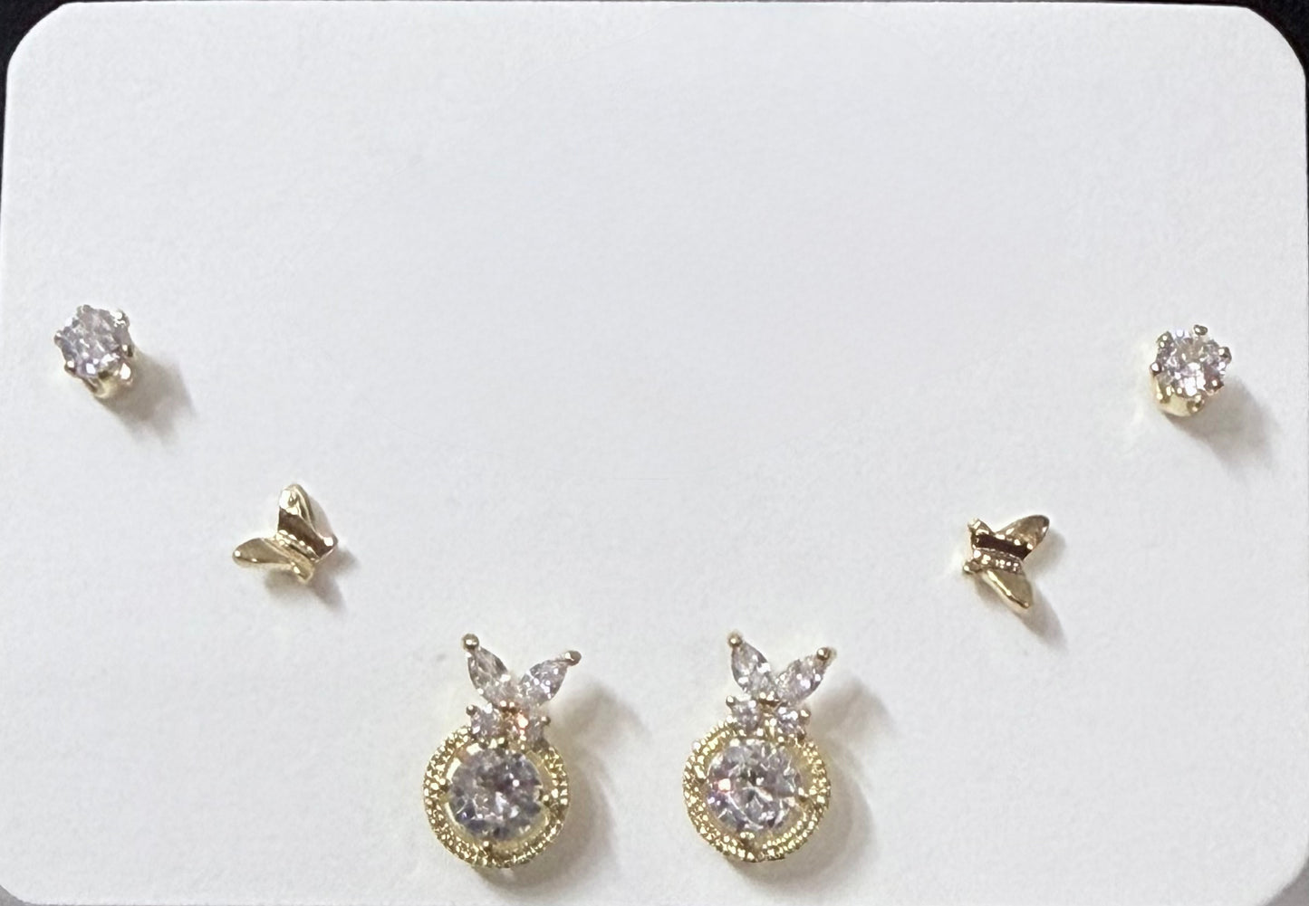 Butterfly Sparkle Trio Earring Set