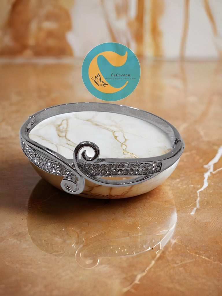 Ethereal Swirl Crystal Bangle