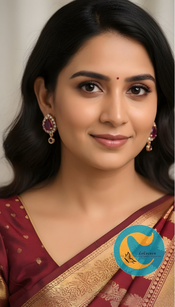 Pink Royale American Diamond Drop Earrings