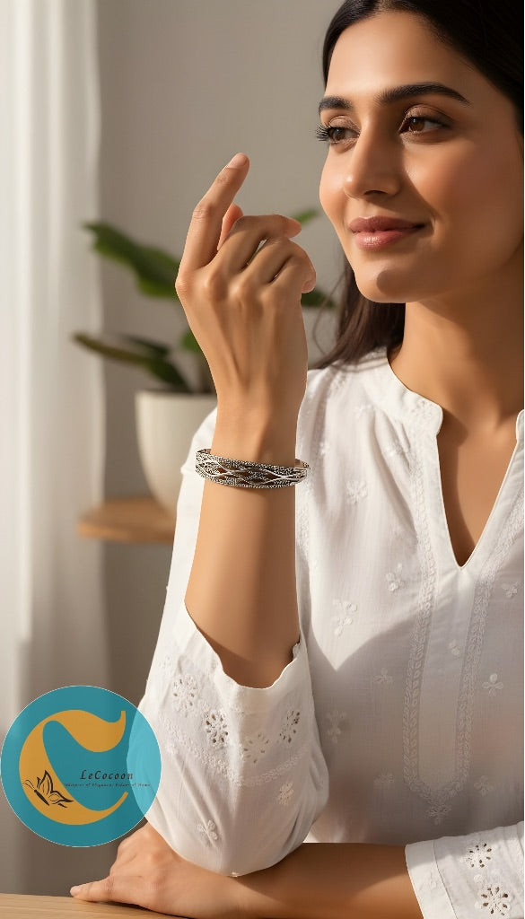 Twilight Weave Crystal Bangle