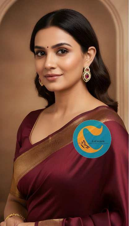 Ruby Royale American Diamond Stud Earrings