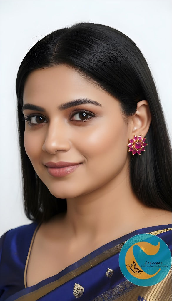 Blush Pink Floral Radiance Studs