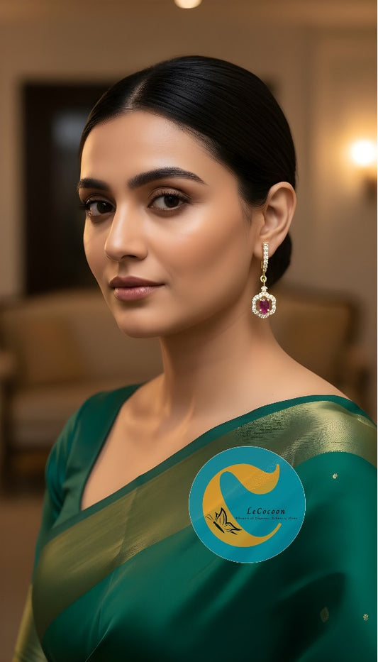 Blush Royale Halo Danglers