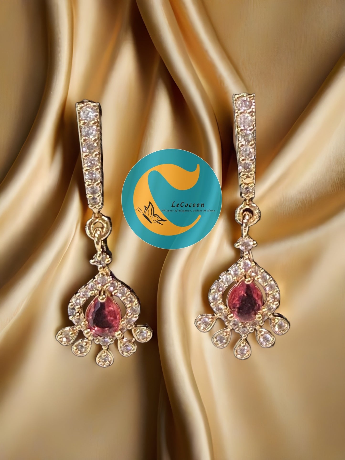 Rose Blush Teardrop Danglers