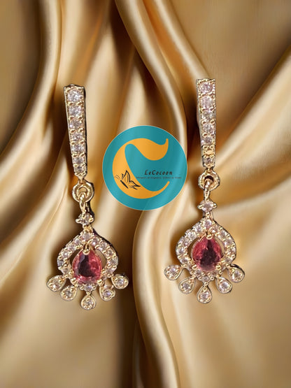 Rose Blush Teardrop Danglers