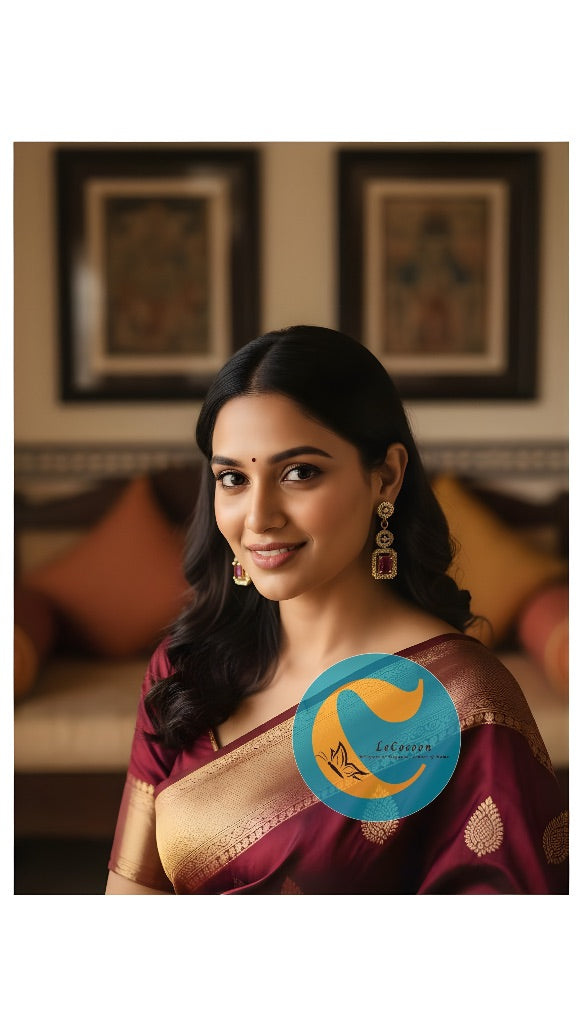 Royal Garnet Prism Danglers