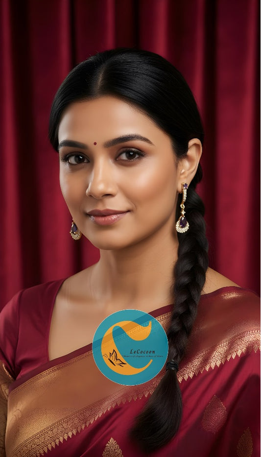 Amethyst Purple Teardrop Danglers