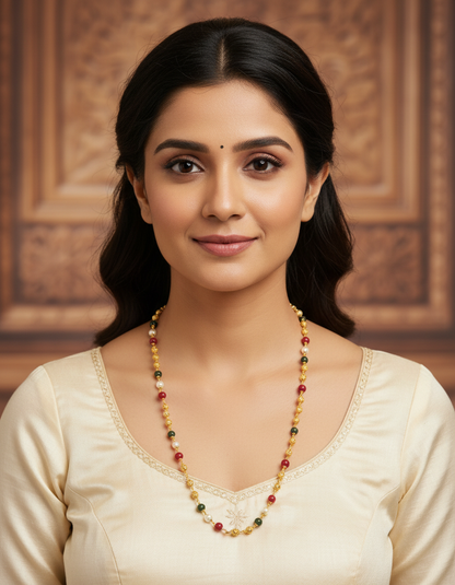 Multi-Colour Beaded Long Necklace