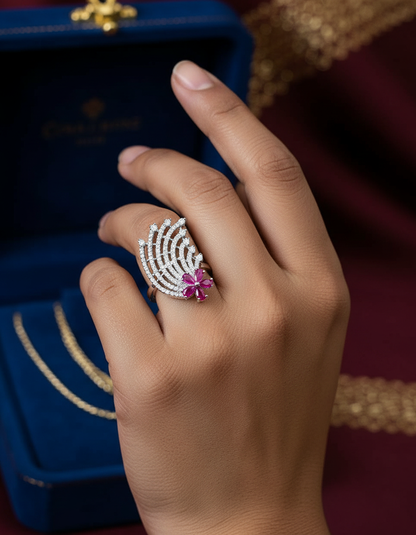 Radiant Bloom Statement Ring by ARGENT