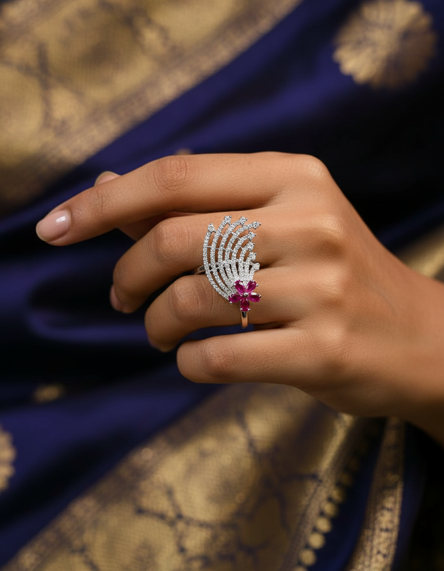 Radiant Bloom Statement Ring by ARGENT