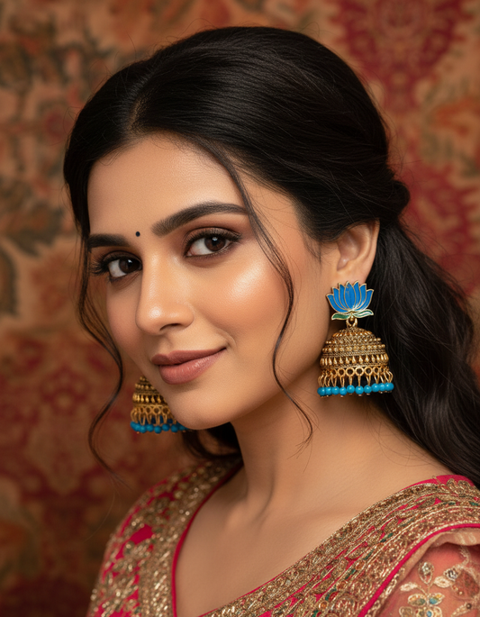 Lotus Jhumka Heritage Earrings – Multi Color Variants