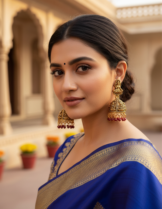 Lakshmi Temple Heritage Jhumka Earrings
