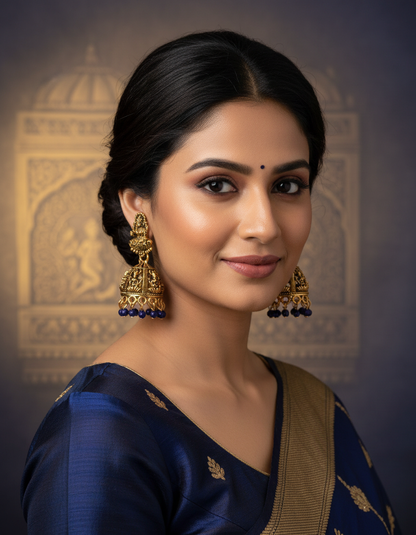 Lakshmi Temple Heritage Jhumka Earrings
