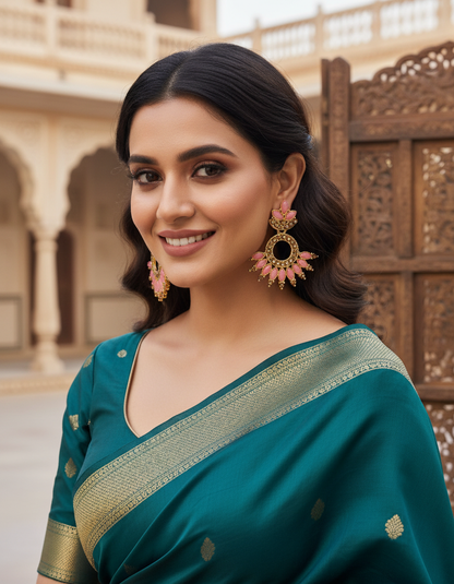 Blush Bloom Statement Earrings