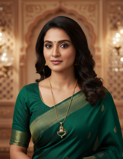 Emerald Grace Invisible Chain Pendant