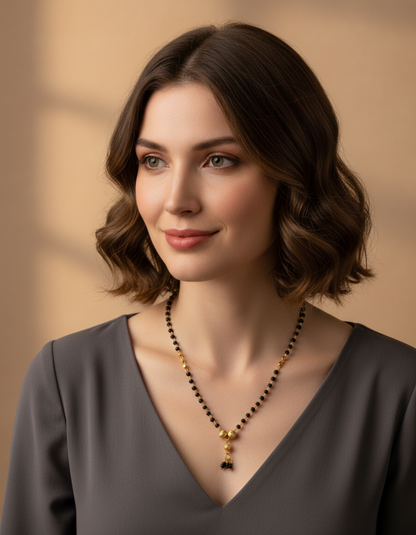 Classic Black Bead Mangalsutra Chain