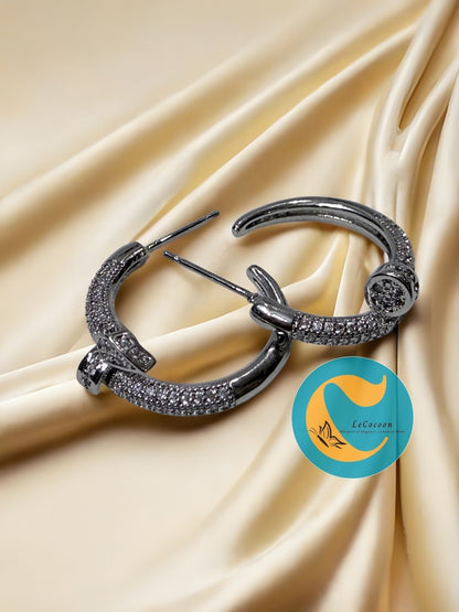 Eternal Glow Pave Hoop Earrings