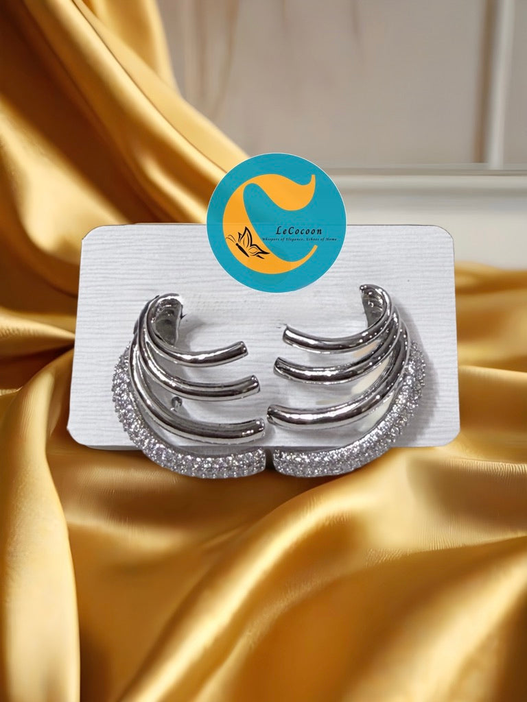 Radiant Arc American Diamond Ear Cuffs