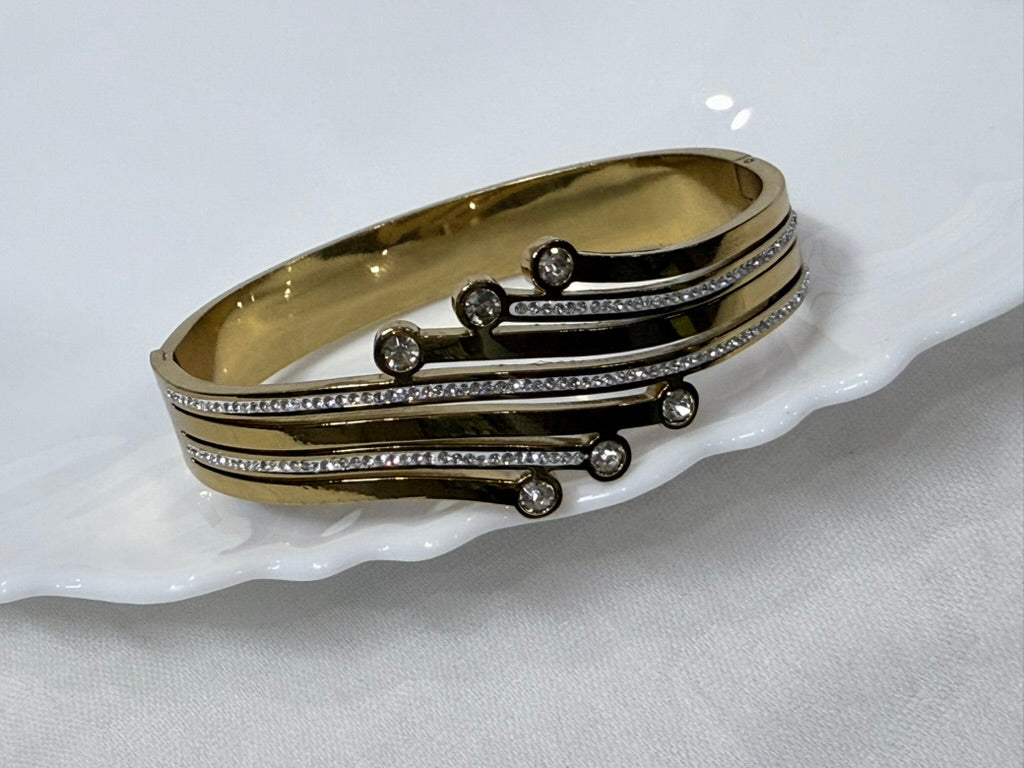 Celestial Stream Gold-Toned Bangle