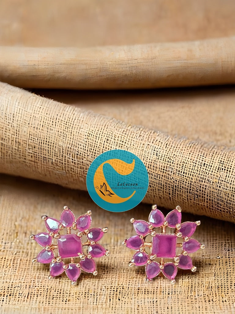 Blush Pink Floral Radiance Studs