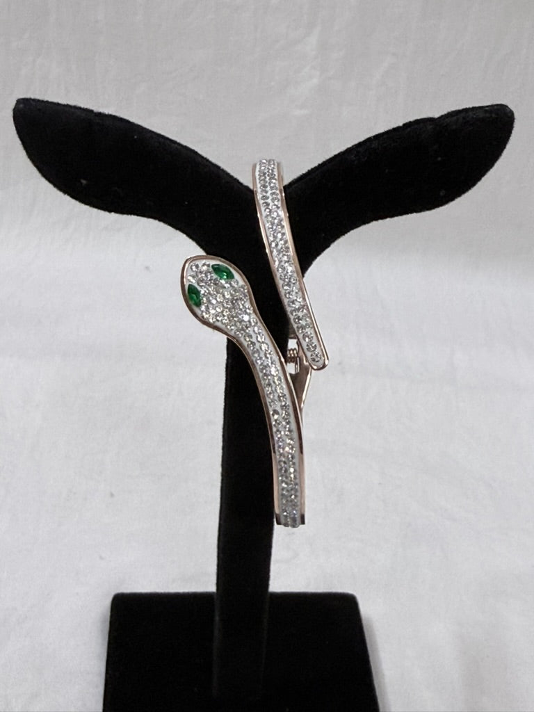 Serpentine Grace Crystal Bangle