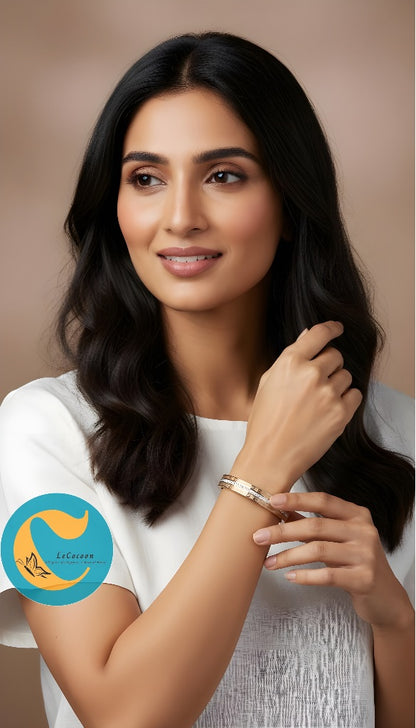 Eterna Luxe Crystal-Edged Bangle